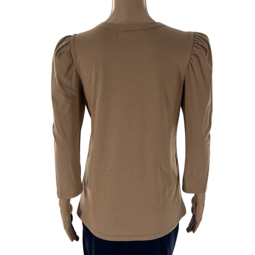 Tuckernuck Pomander Place Tan Vesty Puff Sleeve Cotton Top - Picture 9 of 12